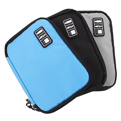 Veemoon 3stücke Kabelaufbewahrungstasche Organizer-Tasche Für Elektronik-datenkabel Kabelorganisator Tasche Mit Reißverschluss Geeignet Für Netzkabel USB-Sticks Ladegeräte Und Mehr von Veemoon