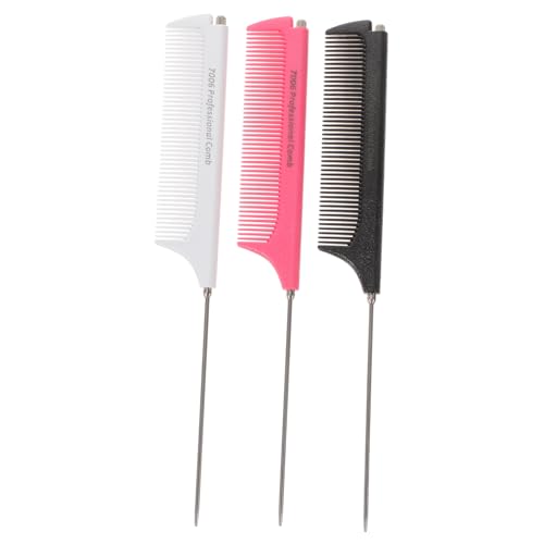 Veemoon 3stücke Stretchkamm Mit Stielkamm Glattkamm Und Salonkamm Dehnbare Spitzen-schwanzkämme Für Erwachsene Und Junge Mädchen Einfach Zu Tragen Mit Stahlgriff Kämmen Und Massieren Sie i von Veemoon