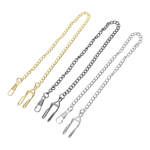 Veemoon 3stücke Teilige Taschenuhrkette Mit Karabiner Gliederlegierung Anhänger Metallketten Mit Clip Taschenuhrzubehör Für Herren Und Damen von Veemoon