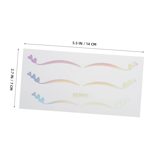 Veemoon 4 Blatt Holografische Doppelte Augenlid Aufkleber Selbstklebende Haltbare Eyeliner Sticker für Single Lidschatten Einfach Aufzutragen für Halloween Karneval Cosplay und von Veemoon