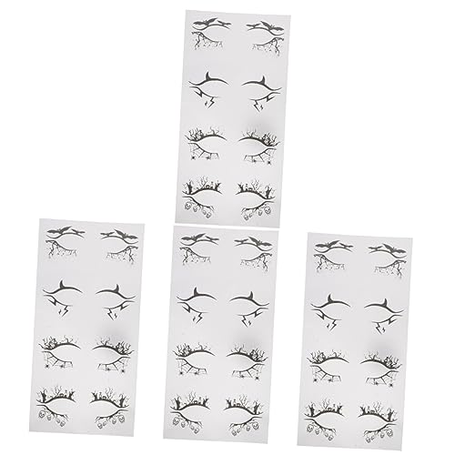 Veemoon 4 Paare Halloween Augen-Makeup Aufkleber Für - Geheimnisvolle Augenlinien Sticker Für Kostümpartys Karneval Cosplay Und Besondere Anlässe von Veemoon