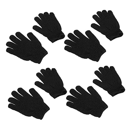 Veemoon 4 Paare Peeling Badehandschuhe Tiefenreinigung Duschhandschuhe Sanftes Entfernen Abgestorbener Haut Körperpflege Rutschfest Passend für Damen und Herren von Veemoon