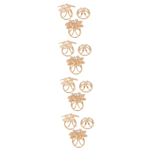 Veemoon 4 Sätze Brosche Pin -taste Schals Für Frauen Tücher Und Wickel Schalnadel Kleidung Schal Ringe Hemdkrawattenclips Für Damen Strasssteine Golden 3 Stück * 4 von Veemoon