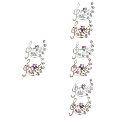 Veemoon 4 Sätze Musiknote Broschen Anstecknadeln Für Kleidung Schimmernde Abzeichen Für Frauen Elegantes Accessoire Für Hochzeiten Geburtstage Besondere Anlässe 2 Stück * 4 von Veemoon