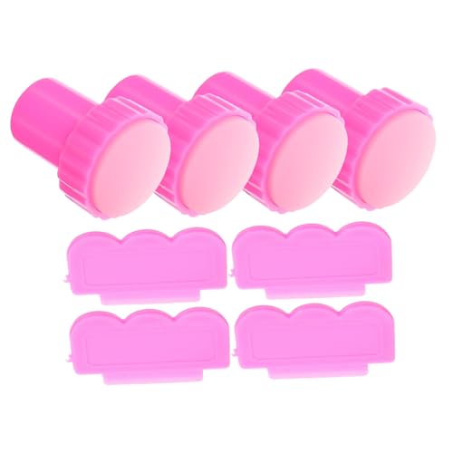 Veemoon 4 Sätze Teiliges Nagelstempel aus Stabilem Silikon mit Schaber Vielseitiges Nail Art Tool für French Tip Stempel DIY Nageldesign Geeignet für Anfänger und Profis von Veemoon
