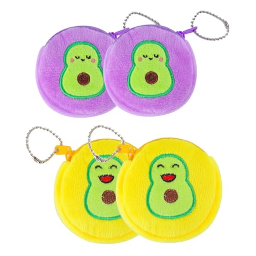 Veemoon 4stücke Cartoon Kopfhörertasche Für Kinder Plüsch Geldbörse Mit Reißverschluss Süßes Münzbeutel Für Mädchen Tragetasche Für Schlüssel Und Earbuds Vielseitige von Veemoon