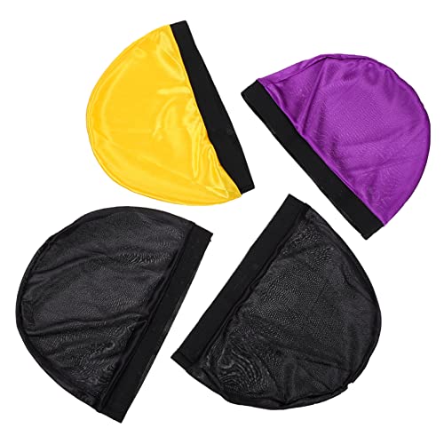 Veemoon 4 Stück Elastische Seidige Wellenkappen für Perücken Atmungsaktive Wig Dome Caps Unisex Haarunterziehhauben Schützen Haar und Fixieren Perücke bei Sport und Alltag Zufällige Farbe von Veemoon