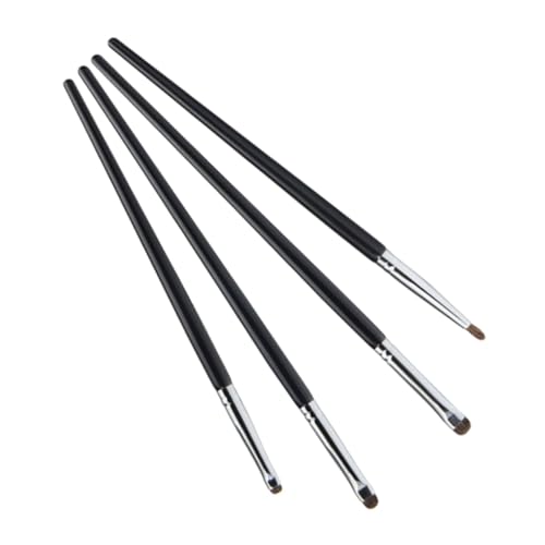 Veemoon 4 Stück Feiner Präzisions Eyeliner Pinsel Teiliges Set Ultrafeine Spitzen Präzises Auftragen Vielseitig für Augen Make Up für Anfänger und Profis Langlebige Borsten Einfache von Veemoon