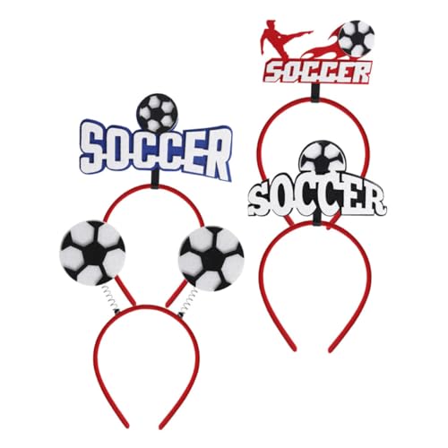 Veemoon 4stücke Fußball Stirnbänder Sport Kopfschmuck Party Zubehör Haarband Für Damen Herren Kostümaccessoires Kopfbedeckung Frisuren Accessoires Jubeln Stirnband Headwear Foto von Veemoon