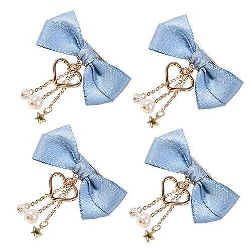Veemoon 4 Stück Haarspangen mit Schleifen und Quasten für Mädchen Rutschfeste Haarnadeln Haarklammern für Damen Haaraccessoires von Veemoon