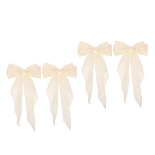 Veemoon 4stücke Haarspange Mit Schleife Haarnadel in Schleifenform Haarspange Mit Fester Schleife Stoffhaarschleife Für Damen Und Mädchen Accessoire Für Partys Und Outdoor-aktivitäten von Veemoon