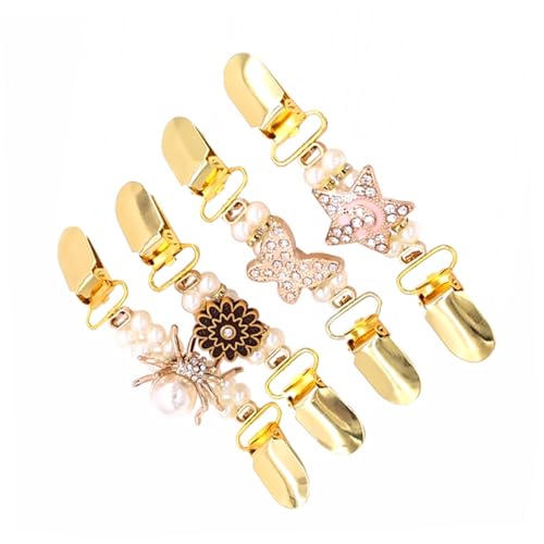 Veemoon 4stücke Pack Pullover-cardigan-clips Kreative Bekleidungszubehör Entenschnabel-clip Pullover-strickjacke-festziehklammern Cardigan-clips Für Tuch Kleid Und Schal von Veemoon