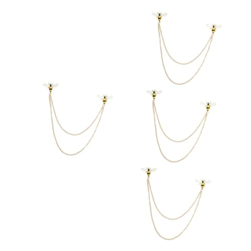 Veemoon 4 Stück Legierungsbrosche Bienennadeln oder Broschen elegant Dekoration zierlich Bobby Tier Brosche Pin-Ästhetik Kleidungsbrosche Biene Brosche Retro-Brosche Yellow von Veemoon