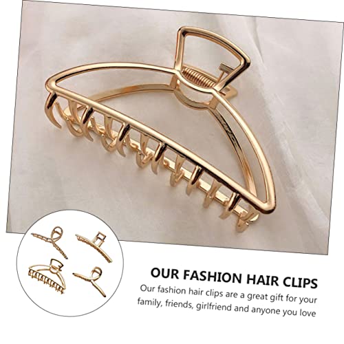 Veemoon 4 Stück Metall Haarklammern Teiliges Große Haarkrallen für Dickes Haar Rutschfest Glatt für Damen Alltag Dusche Styling Zubehör von Veemoon