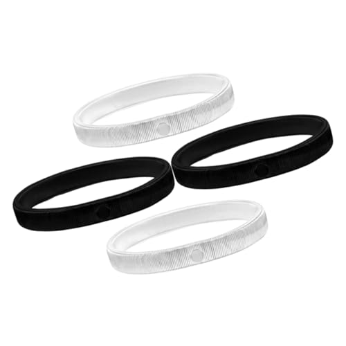 Veemoon 4 Stück Mode Frühlingsarmband geschichtete Armbänder klobige Armbänder elastischer Hemdärmelhalter Hemdärmelarmbänder elastischer Ärmelhalter elastische Ärmelbänder Metall von Veemoon