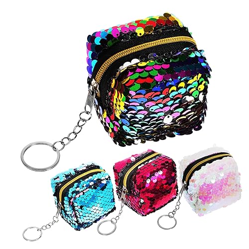 Veemoon 4 Stück Münzbörsen mit Umkehrbaren Pailletten Mini Geldbörsen Bunten Farben mit Reißverschluss für Damen Veemoon 4 Stück Münzbörsen mit Umkehrbaren Pailletten Mini Geldbörsen Bunten Farben mit Reißverschluss für Damen von Veemoon