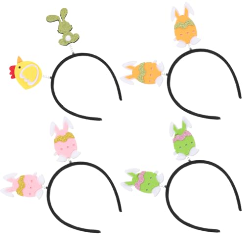 Veemoon 4 Stück Ostern Stirnband Huhn-Stirnband-Kostüm Cartoonstirnband Hühnerstirnbänder Plastik Colorful von Veemoon