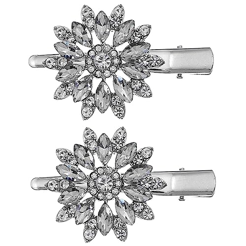 Veemoon 4 Stück Teilig Strass Haarklammern für Frauen Blumen Haarspangen aus Langlebiger Legierung mit Funkelnden Kristallen Vielseitig für Alltag und Brautstyling Geeignet von Veemoon
