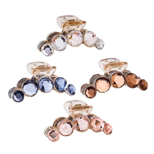 Veemoon 4 Stück Teiliges Eleganter Wasserfall Haarklammern aus für Ponytails Stilvolle Haaraccessoires für Damen für Feste und Alltag Weiß Blau Champagner Braun von Veemoon