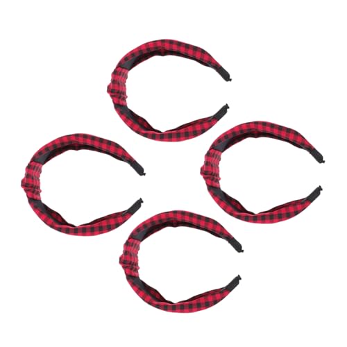 Veemoon 4 Stück Teiliges Geknotete Haarbänder aus Modische Stirnbänder Damen Weiche Haarschleifen in Rot Vielseitig für Alltag Party und Outdoor Geeignet von Veemoon