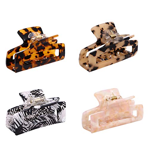 Veemoon 4 Stück Teiliges Haarklammern für Damen Große Haarspangen für Dickes Dünnes Lockiges oder Glattes Haar Rutschfeste Clips für Lässige Frisuren für Alltag und Besondere Anlässe von Veemoon