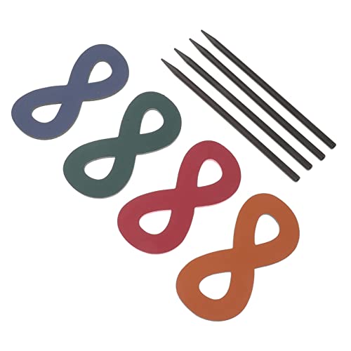 Veemoon 4 Stück Teiliges Leder Haarnadeln Haarschmuck Haarstab Ponytail Holder für Damen Leicht Robust Schonend zu Haaren Eleganter Dutt Halter für Festen bei Verschiedenen Frisuren von Veemoon