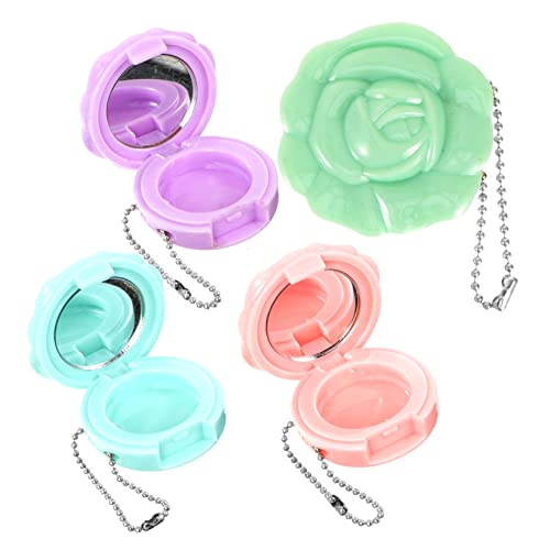 Veemoon 4 Stück Teiliges Lippenstift und Lidschatten Aufbewahrungsset Kleine Kosmetikdosen aus Langlebigem Material Praktischer Make Up Behälter für Reise und Diy für Damen und von Veemoon