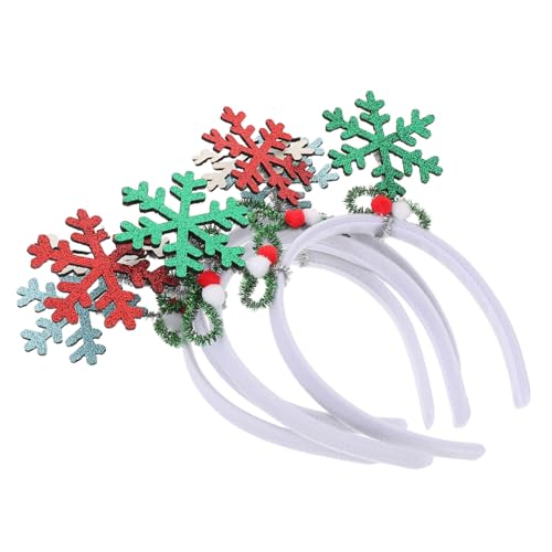 Veemoon 4stücke Schneeflocken Stirnbänder Für Damen Weihnachts Haarband Mit Glitzer Schneeflocken Accessoires Winter Party Haarschmuck Für Frauen von Veemoon
