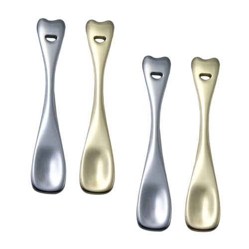 Veemoon 4 Stück Teiliges Metall Kosmetik spatel Langlebiger Zinc legierung Löffel Präziser Face Applicator Praktisches Make up Werkzeug für Sauberes Auftragen von Gesichts Körpercreme von Veemoon