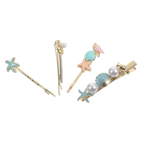 Veemoon 4 Stück Teiliges Muschel Haarnadeln für Frauen Dekorative Metall Bobby Pins Geeignet für Dickes und Dünnes Haar Vielseitiger Haarschmuck für Hochzeit Party und Alltag Langlebig von Veemoon