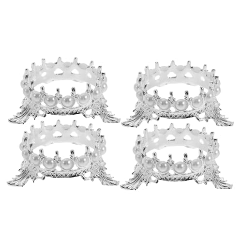 Veemoon 4 Stück Teiliges Nagelpinselhalter Retro-Design und Falschen Perlen Stabiler Desktop-organizer für Maniküre Nagelstudiozubehör Vielseitig für Salon Heimgebrauch von Veemoon