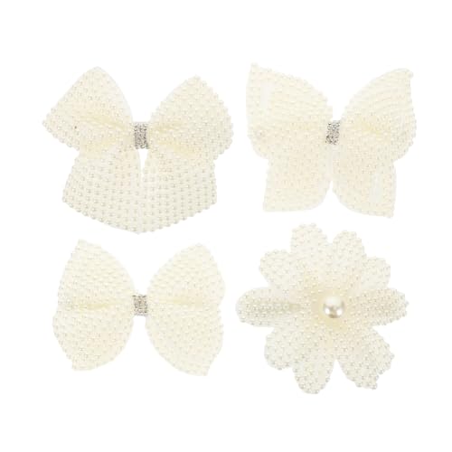 Veemoon 4 Stück Teiliges Perlen Haarspangen Damen Stilvolle Haarklammern Modische Haarclips für Party Hochzeit Alltag Fester Griff Einfaches An Abstecken Vielseitiger Haarschmuck von Veemoon