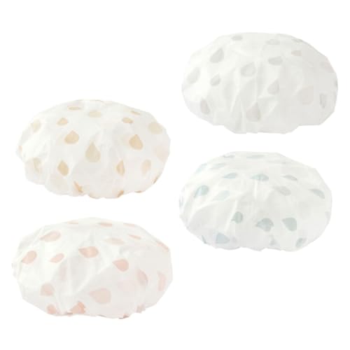 Veemoon 4stücke Duschmütze Für Erwachsene Badehut Schminkhut Verstellbar Mit Elastik Für Frauen Baden Und Gesichtspflege von Veemoon