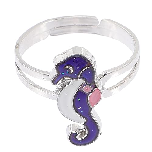 Veemoon 4 Stück Thermochromer Ring für Verstellbarer Stimmungsring mit Farbwechsel Lustiger Design für Partys Täglichen Gebrauch Reflektiert Ihre durch Temperaturänderungen von Veemoon