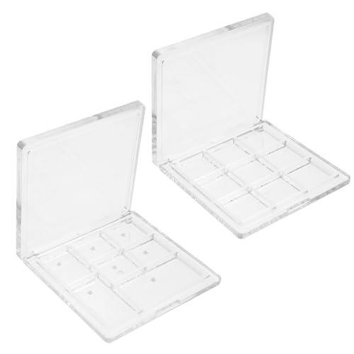 Veemoon 4 Stück Transparente Lidschatten Box Leere Kosmetik aufbewahrungsbehälter Portable Make up Palette Multifunktional für Lidschatten Puder für Reisen und Täglichen Gebrauch von Veemoon