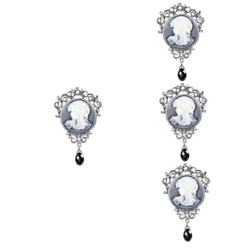 Veemoon 4 Stück Vintage Brosche für Frauen Viktorianische Brosche für Schal Stola Pullover Einzigartiges für Besondere Anlässe von Veemoon