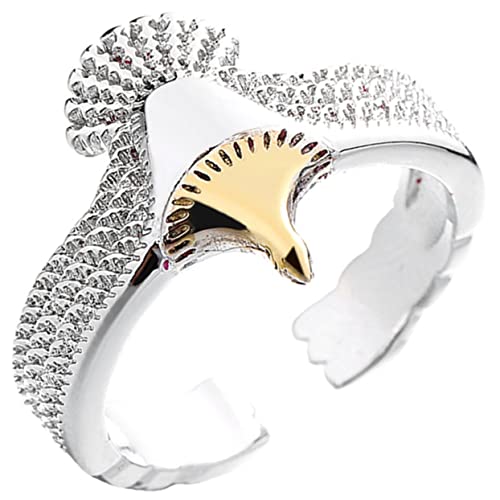 Veemoon 4 Stück Vintage Eagle Ring für Frauen Verstellbarer Stackable Ring Einzigartiger Modeschmuck Langlebig von Veemoon