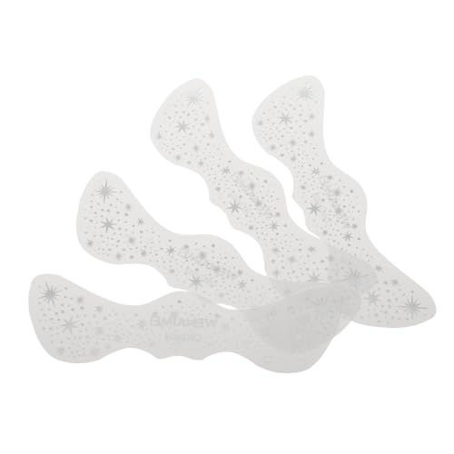 Veemoon 4 Stück Wasserdichte Silberne Tattoos Realistische Glitzer Temporäre Aufkleber für Festival Make Up Tragbar und Stylisch für Partys und Events von Veemoon