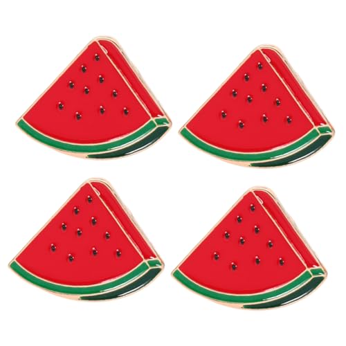 Veemoon 4 Stück Wassermelonen Anstecknadel Obst Anstecknadel Bezaubernde Brosche In Wassermelonenform Dekorative Wassermelonen Anstecknadel Sommer Broschen Süße Kleidungsbrosche von Veemoon