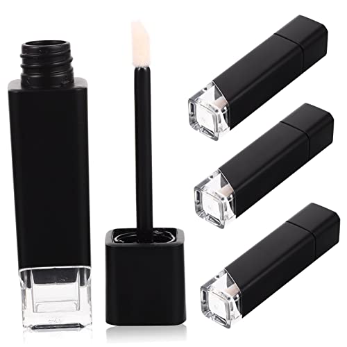 Veemoon 4 Stück Wiederverwendbare Lip Gloss Röhrchen aus Kunststoff Transparente Behälter für DIY Lippenbalsam und Lippenpflege Leicht und Tragbar für Unterwegs von Veemoon