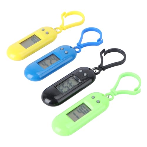 Veemoon 4stücke Teiliges Schlüsselanhänger-taschenuhr Elektronische Uhr Mit Clip Für Junge Mädchen Und Studenten Gemischte Farben Praktische Und Einfache Zeitanzeige Für Schule Und von Veemoon