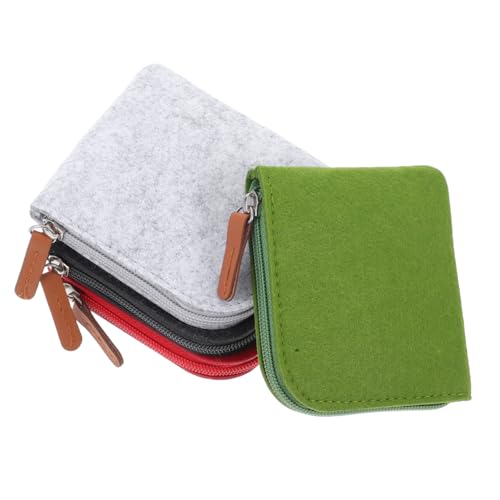 Veemoon 4stücke Filz-geldbörse Mit Reißverschluss Aufbewahrungstasche Für Münzen Und Kleingeld Mini-geldbörse Für Junge Mädchen Und Mädchen Und Langlebig Geeignet Für Schlüssel Quittungen von Veemoon