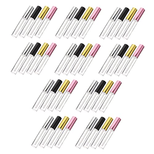 Veemoon 40 Stück 10ml Klare Lippenbalsam Flaschen Reise Lip Gloss Tubes Leere Nachfüllbare Behälter Für Lippenpflege Auslaufsicher Mit Bürstenkopf Für Reisen Und Geschäft von Veemoon