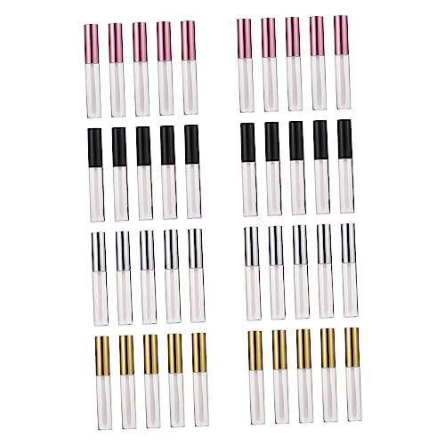 Veemoon 40 Stücke 10ml Leere Tragbare Lip Gloss Rohre mit Pinselkopf Refillbare Lipgloss Behälter Auslaufsichere Reise Lipgloss Flaschen für Selbstgemacht Make Up von Veemoon