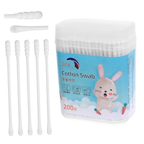 Veemoon 400stücke Wattestäbchen Mit Runder Spiralspitze in Boxen Wattestäbchen Für Sicherer Baumwolle Und Papier Für Sanfte Reinigung Von Ohren Und Nase von Veemoon