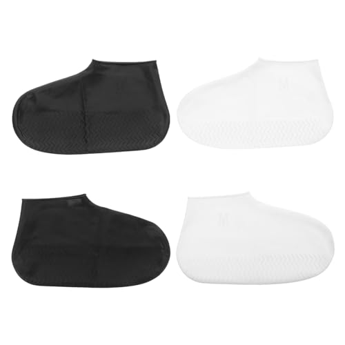 Veemoon 4Paar Silikonregenschuhabdeckung Schuhregenüberzüge für Herren Regenüberschuhe für Herren wasserdichte Schuhüberzüge für Stiefel wasserdichte Überschuhe für Kieselgel Veemoon 4Paar Silikonregenschuhabdeckung Schuhregenüberzüge für Herren Regenüberschuhe für Herren wasserdichte Schuhüberzüge für Stiefel wasserdichte Überschuhe für Kieselgel von Veemoon
