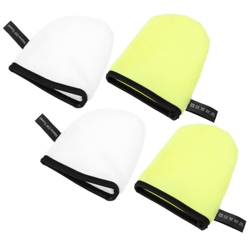 Veemoon 4stücke Weicher Reinigungs-handschuhe Damen Make-up Entferner Handschuhe Für Reisen Und Urlaub von Veemoon