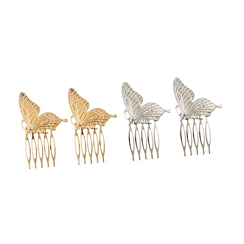 Veemoon 4stücke Schmetterlings Haarspange Aus Legierung Schmetterlinge Haarkämme Schmetterlinge Haarnadeln Für Frauen Mode Haar Accessoire Für Alltag Und Party von Veemoon
