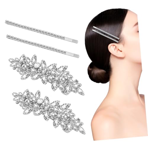 Veemoon 4stücke Strass-haarspangen Für Damen Dekorative Haarnadeln Mit Strass Für Hochzeiten Und Formelle Anlässe Sicher Und Haltbar von Veemoon