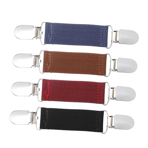 Veemoon 4Stücke Klammern für Strickjacken Stilvolle Pullover Clips zur Sicheren Befestigung von Schals Kleidern Weinrot von Veemoon